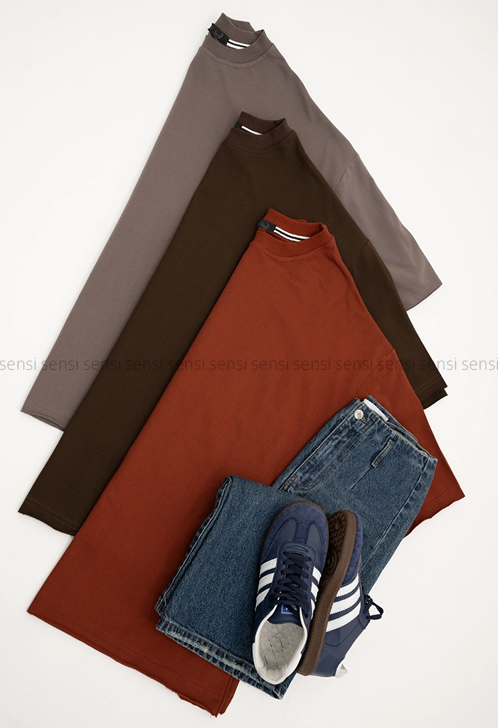 تیشرت لانگ ماکان کثیف دوزی کد1005290